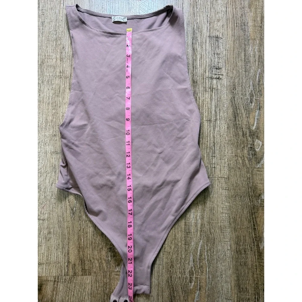 Intimately Free People Sleeveless High Neck Bodysuit Mauve Medium OB475470